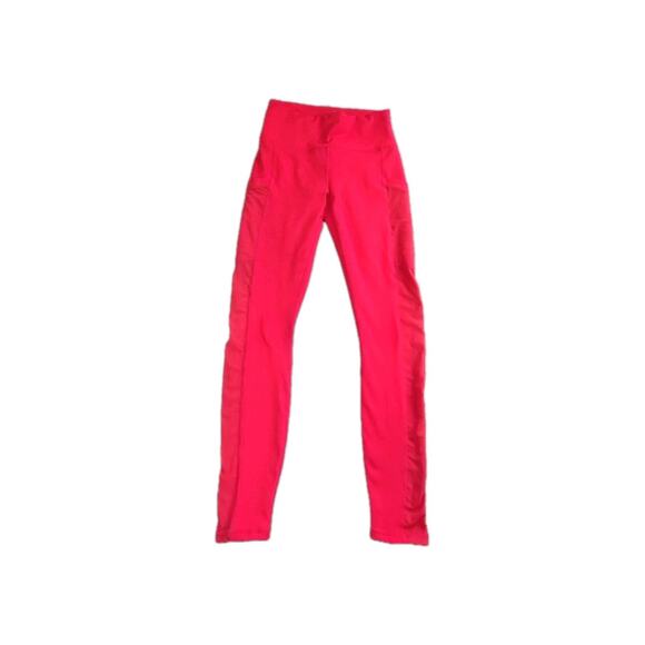Fabletics Women’s PowerHold Sz XS-S Leggings Hot Pink Pocket High Ankle C22-50 - Picture 1 of 7